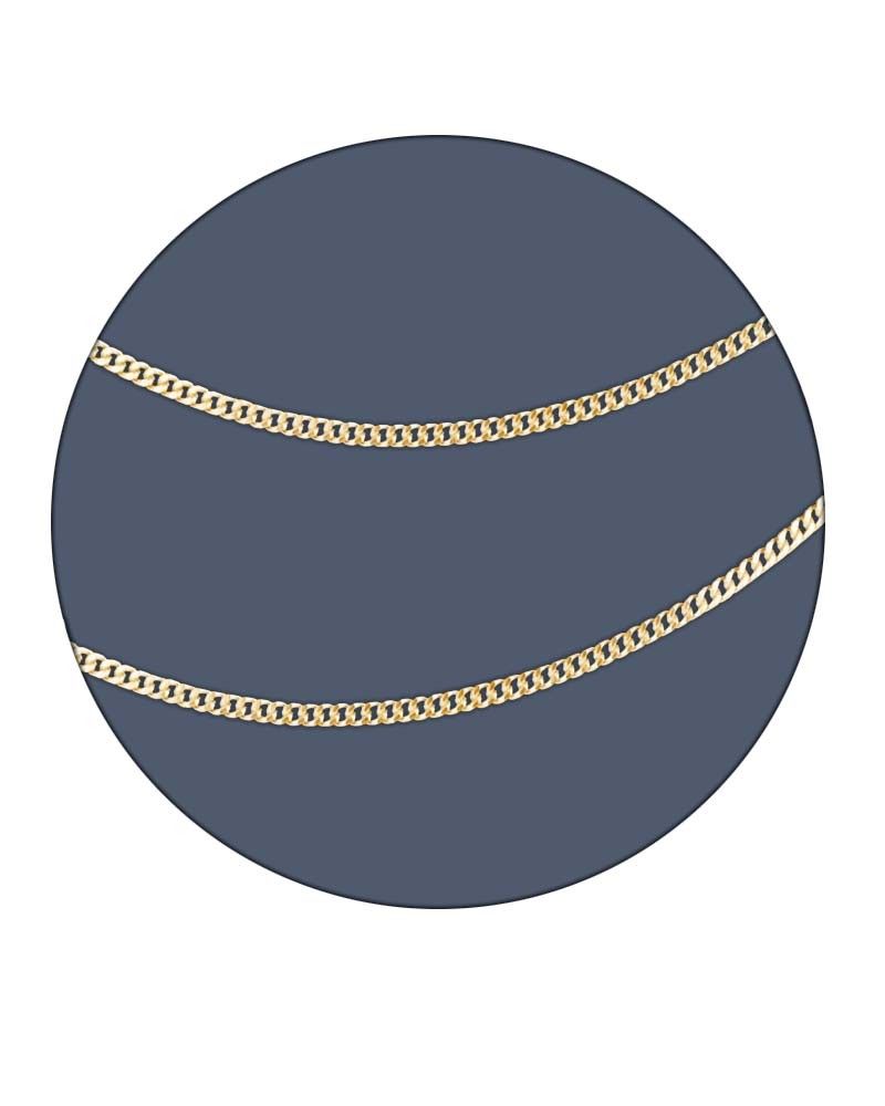 Collier Kette Double Gold PF 45 Länge 40 cm