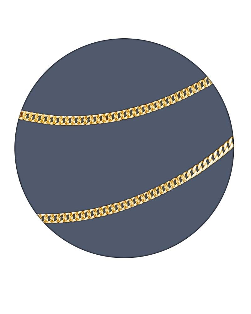 Collier Kette Double Gold PF 45 Länge 50 cm