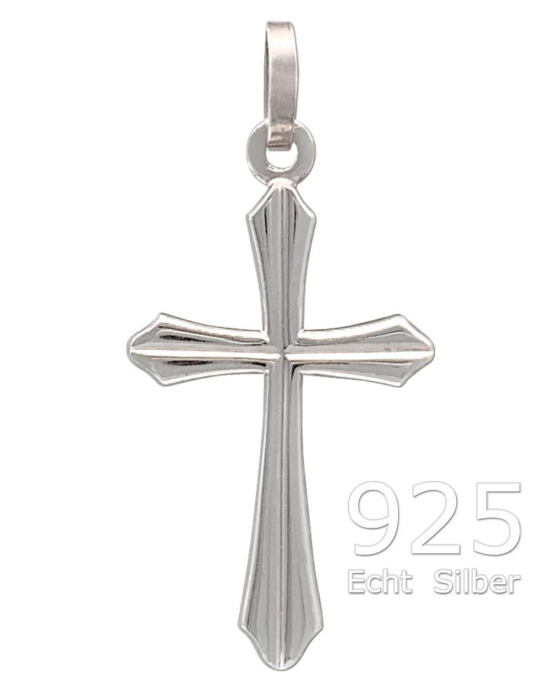 Kreuz Anhänger klassisch 13 x 20 mm 925 Silber