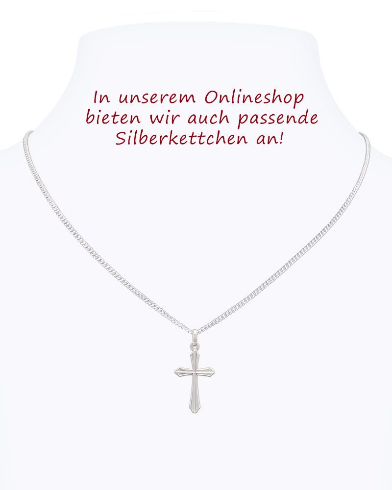 Kreuz Anhänger klassisch 13 x 20 mm 925 Silber