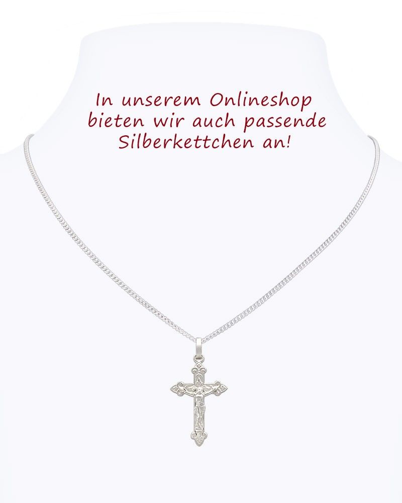 Kreuz Anhänger Kruzifix 18 x 30 mm 925 Silber