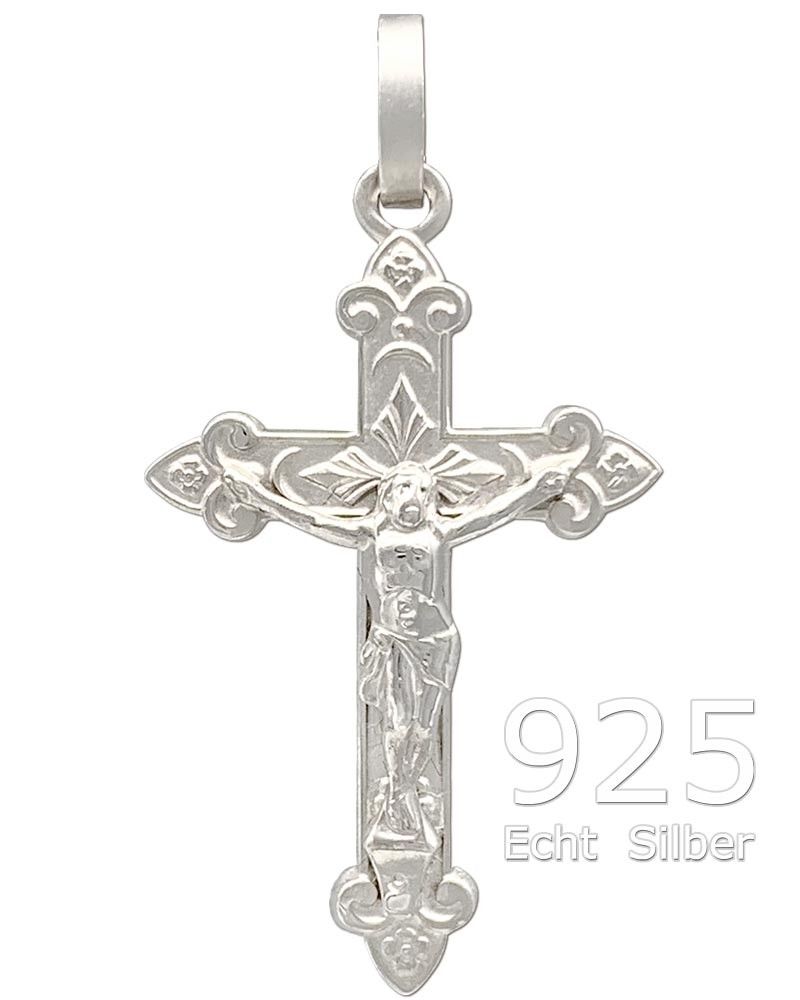 Kreuz Anhänger Kruzifix 20 x 35 mm 925 Silber