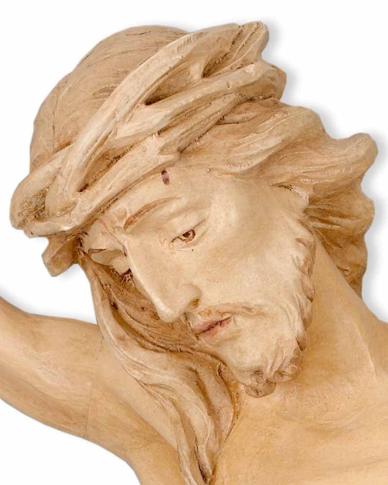 Christuskörper 60 cm, INRI Fiberglas holzton, Außen