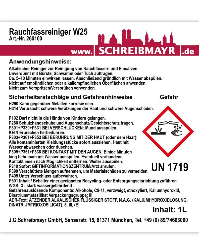 Rauchfassreiniger 1 Liter Flasche, unentbehrlich !