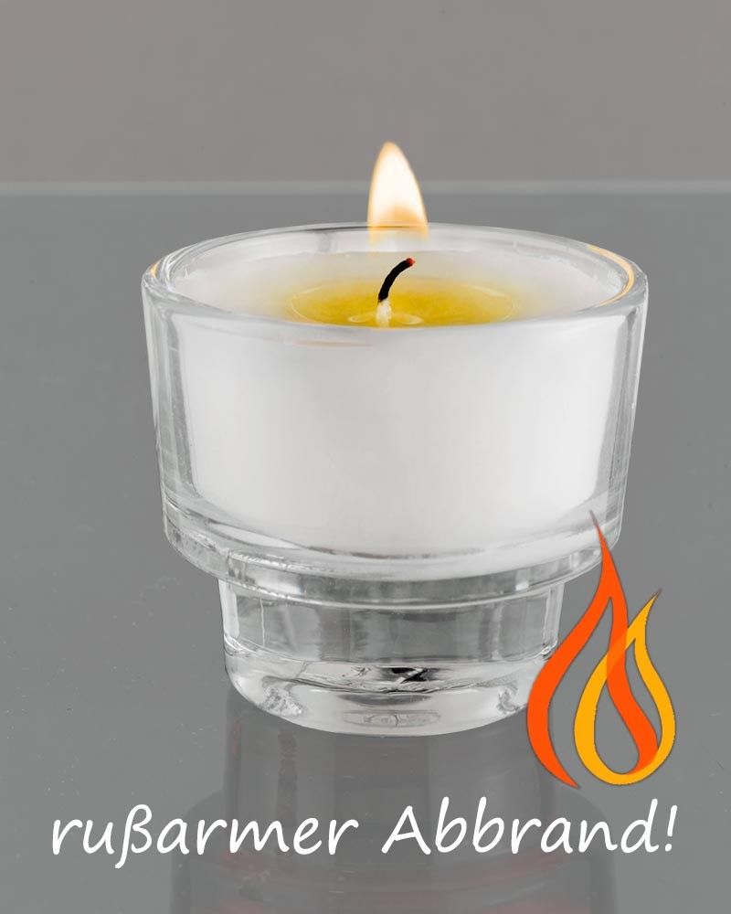 25 Lichtergläser transparent 5 cm Ø wiederbefüllbar