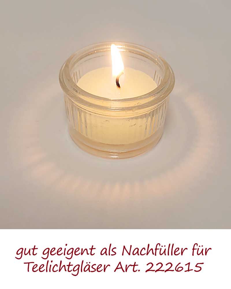 100 Teelichter im Karton 3,8 Ø x 1,6 cm hoch