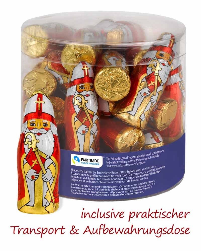 26 Stück Nikolaus Bischof 7 cm hoch aus leckerer Schokolade