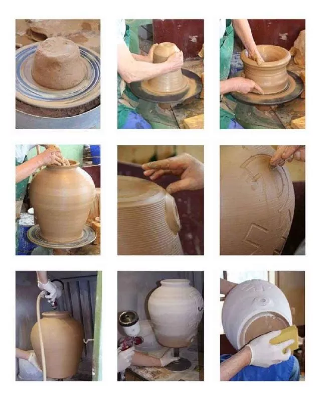 Weihwasserbehälter PX Keramik braun 19 Liter
