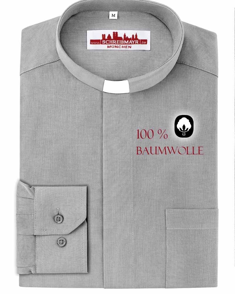 Collarhemd Oxford Hellgrau Halbarm Gr. M