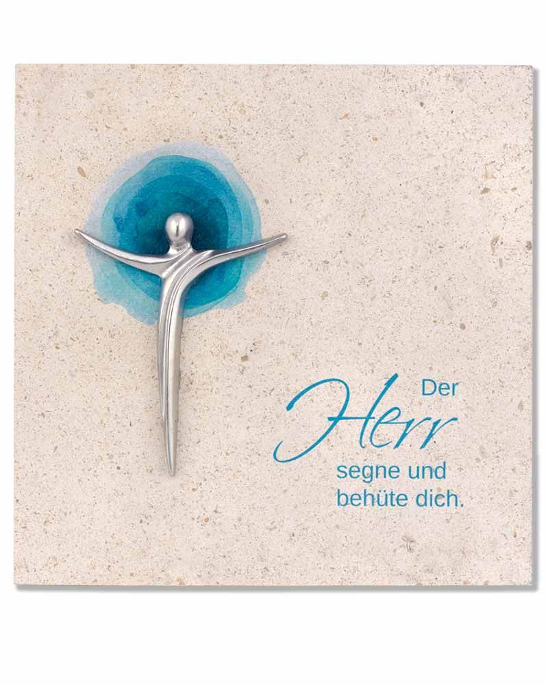 Natursteintafel 14,5x14,5 cm Der Herr segne Dich