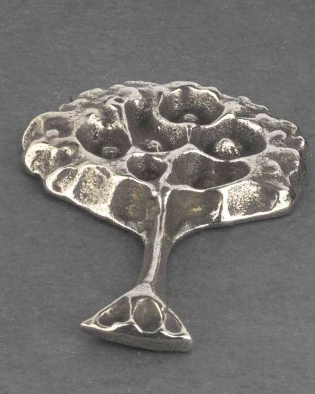 Schieferkreuz 14 x 14 cm mit Lebensbaumplakette