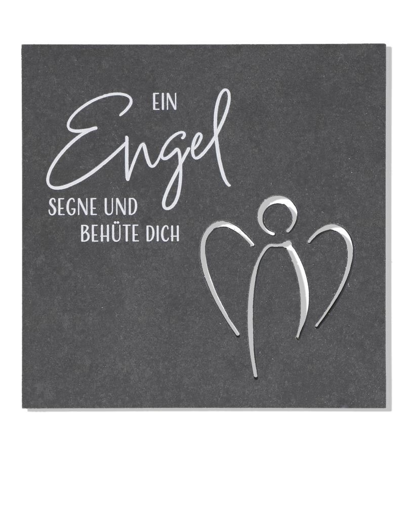 Schieferrelief 14,5x14,5 cm "Ein Engel" durchbrochen