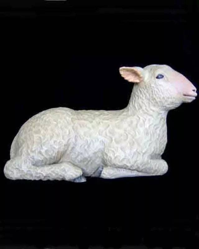 Schaf liegend für 90 cm Figuren holzgeschnitz