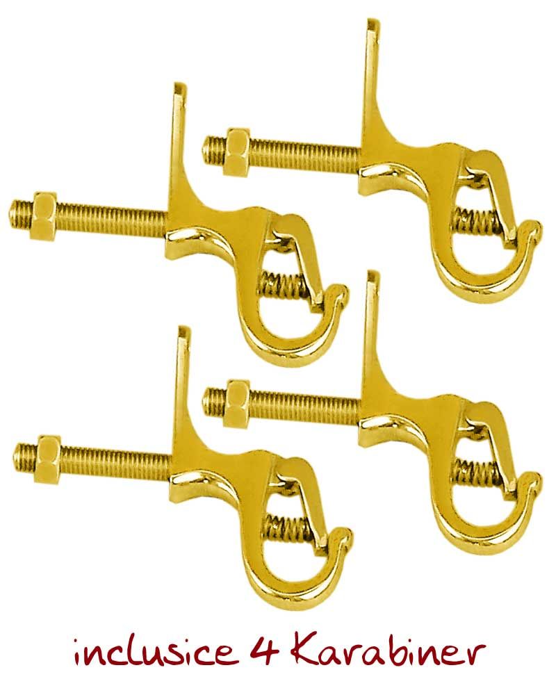 Baldachin Aufhängegarnitur 4 x Eckverbinder &  Karabiner