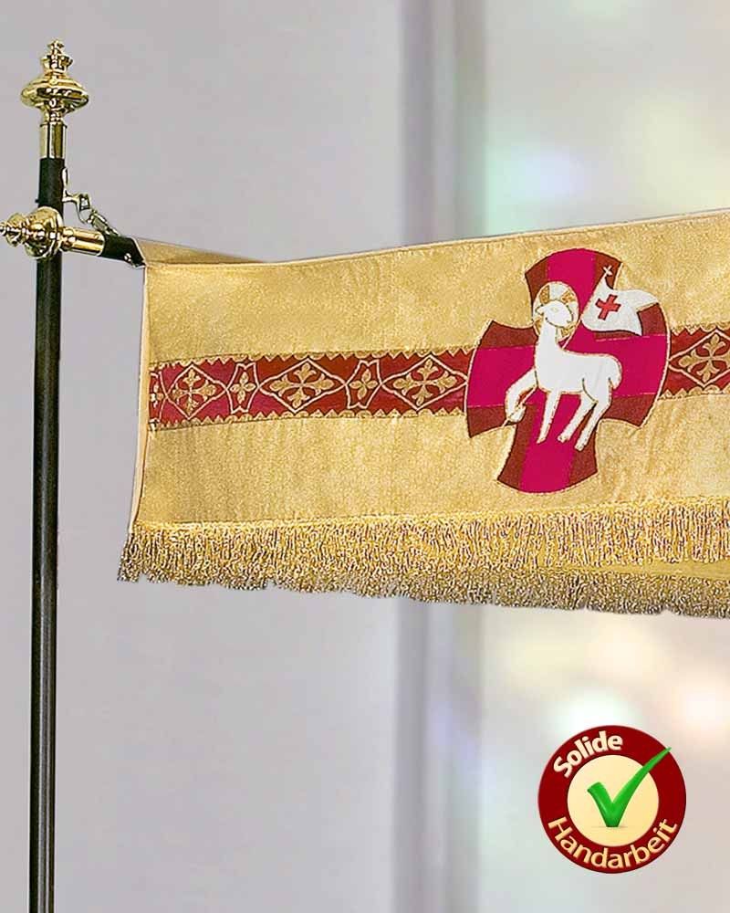 Baldachin Lamm Gottes gold 155 x 210 cm mit Gestänge