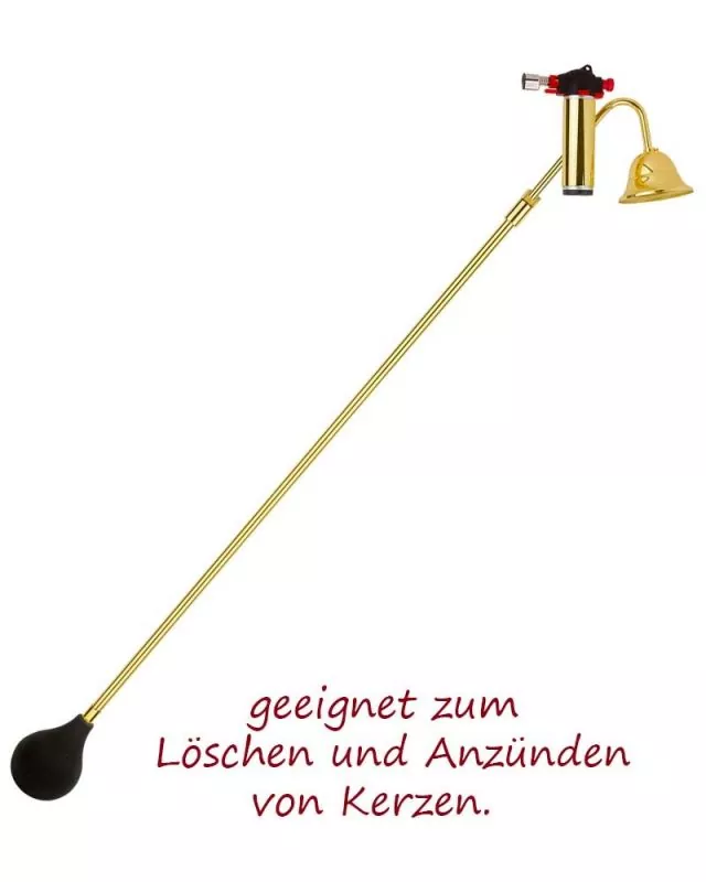 Gasanzünder für Kerzen mit Löschhaube 105 - 165 cm