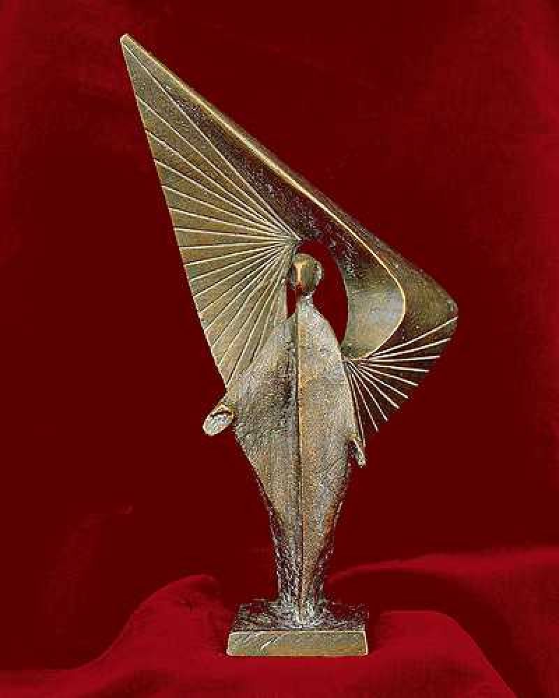 Engel - aus massiver Bronze gegossene Figur