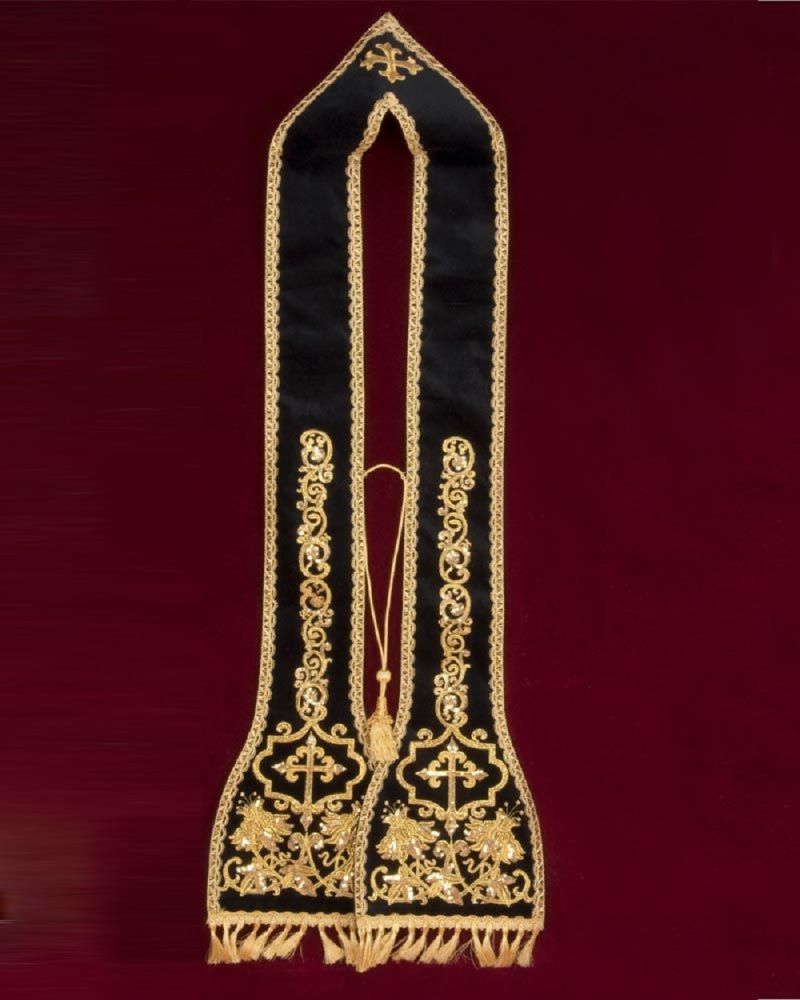 Predigtstola schwarz barocke Ornamentik