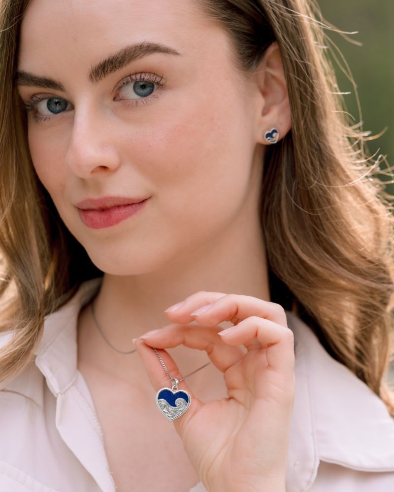 Ahava Kette Lapislazuli 925er Sterling Silber 16x16 mm