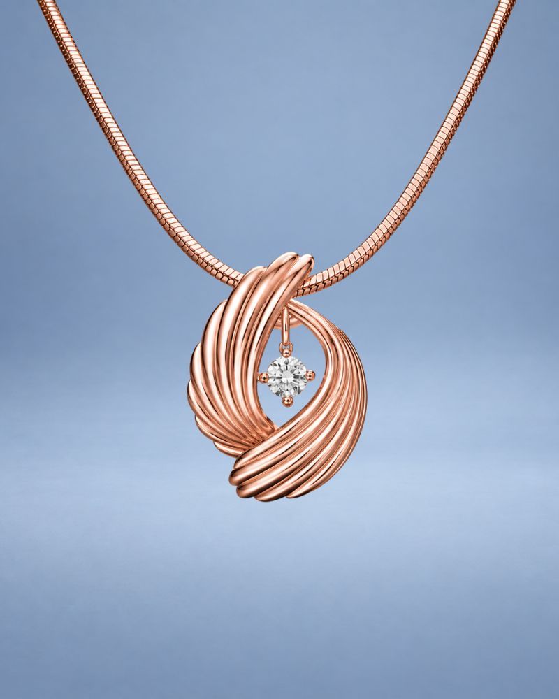 Evrah Anhänger 12x17 mm Silber rose vergoldet Zirkonia