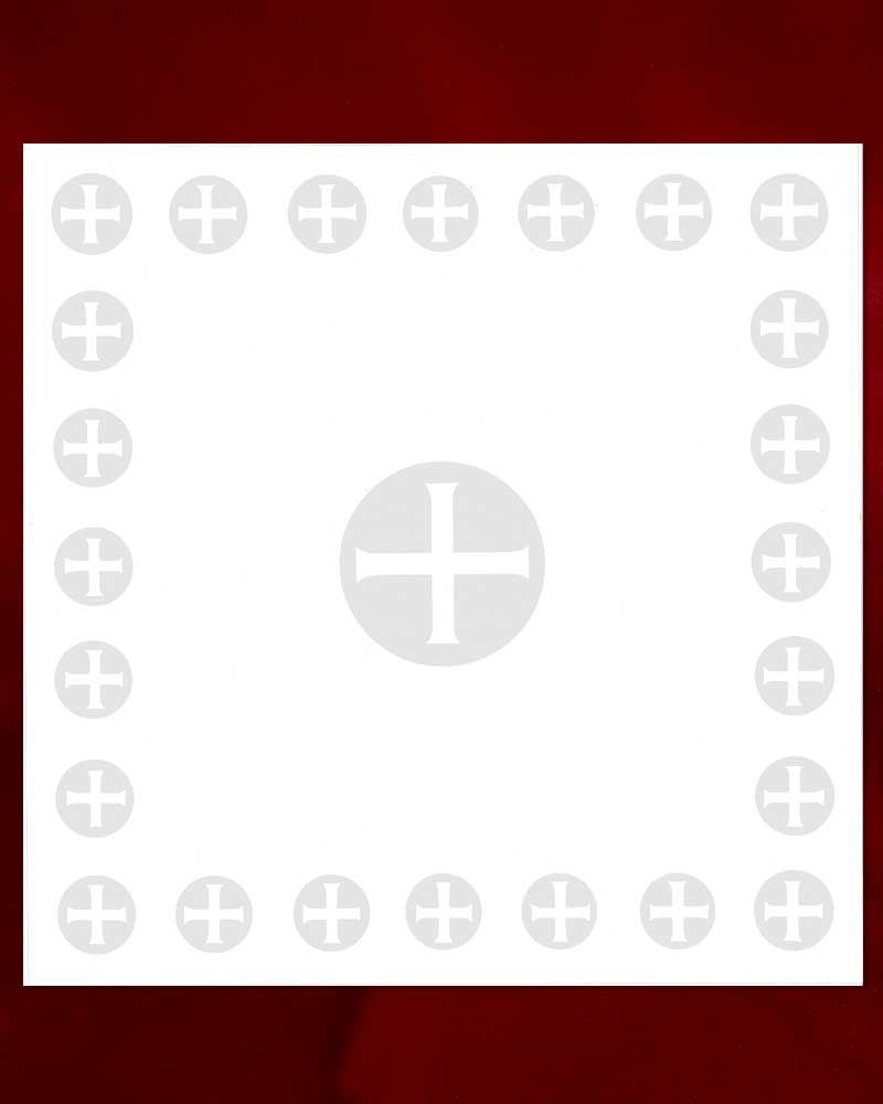Korporale 50 x 50 cm Leinen Motiv Hostie eingewebt