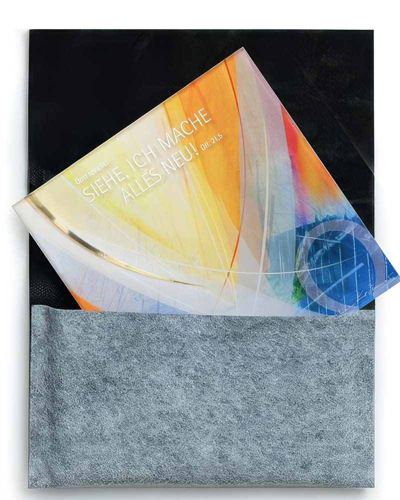 Acrylglastafel "Ich mache alles neu" 15x15 cm Lichtbild