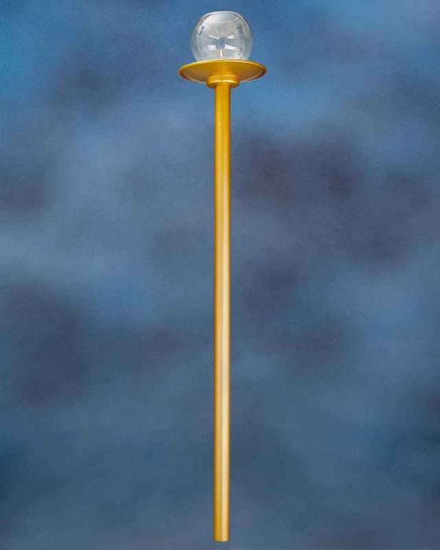 Flambeaux mit Glas 100 cm Aluminium gold eloxiert