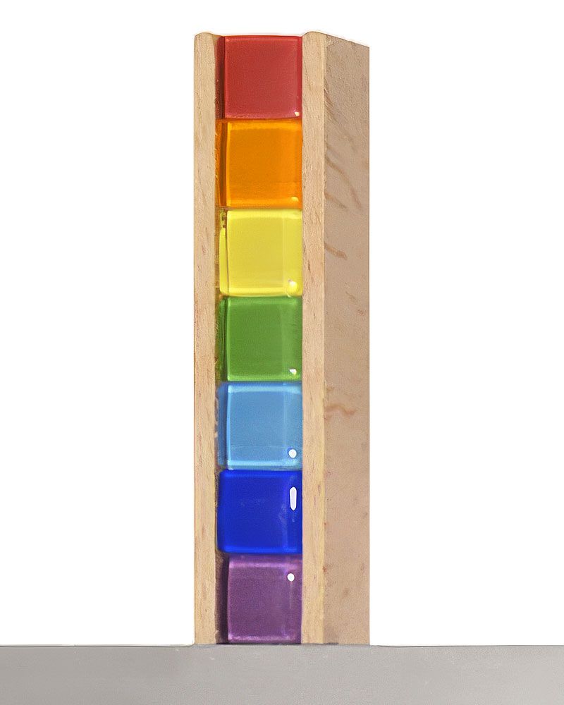 Holzkreuz Buche mit Edelstahl und Glassteine