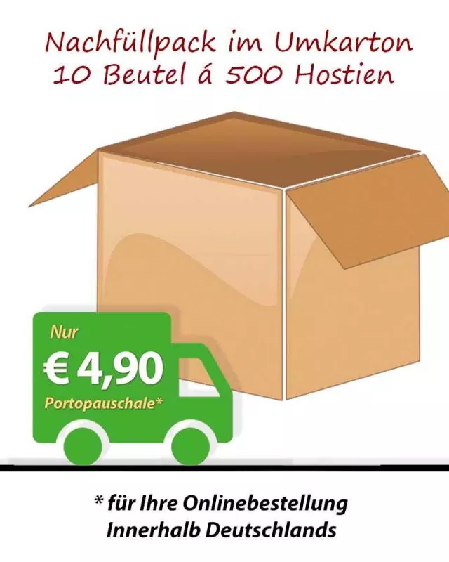 Nachfüllpack 5000 Hostien 1,2 mm stark 35 mm Ø