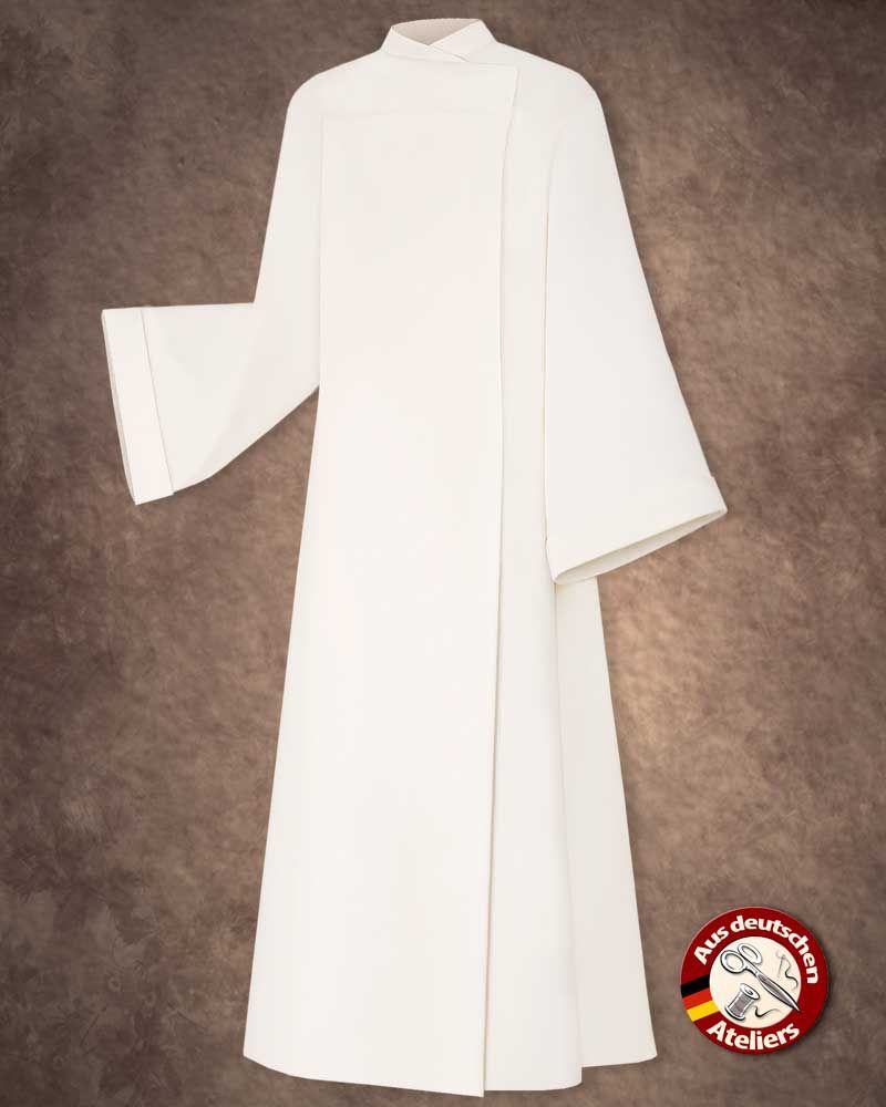 Damenalbe Stehkragen 145 cm Trevira & Viskose  creme