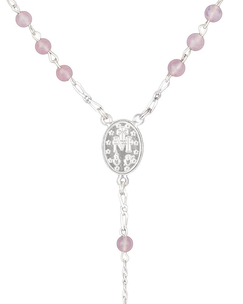 Rosenkranz Rosenquarzperlen 4 mm Ø im Geschenketui
