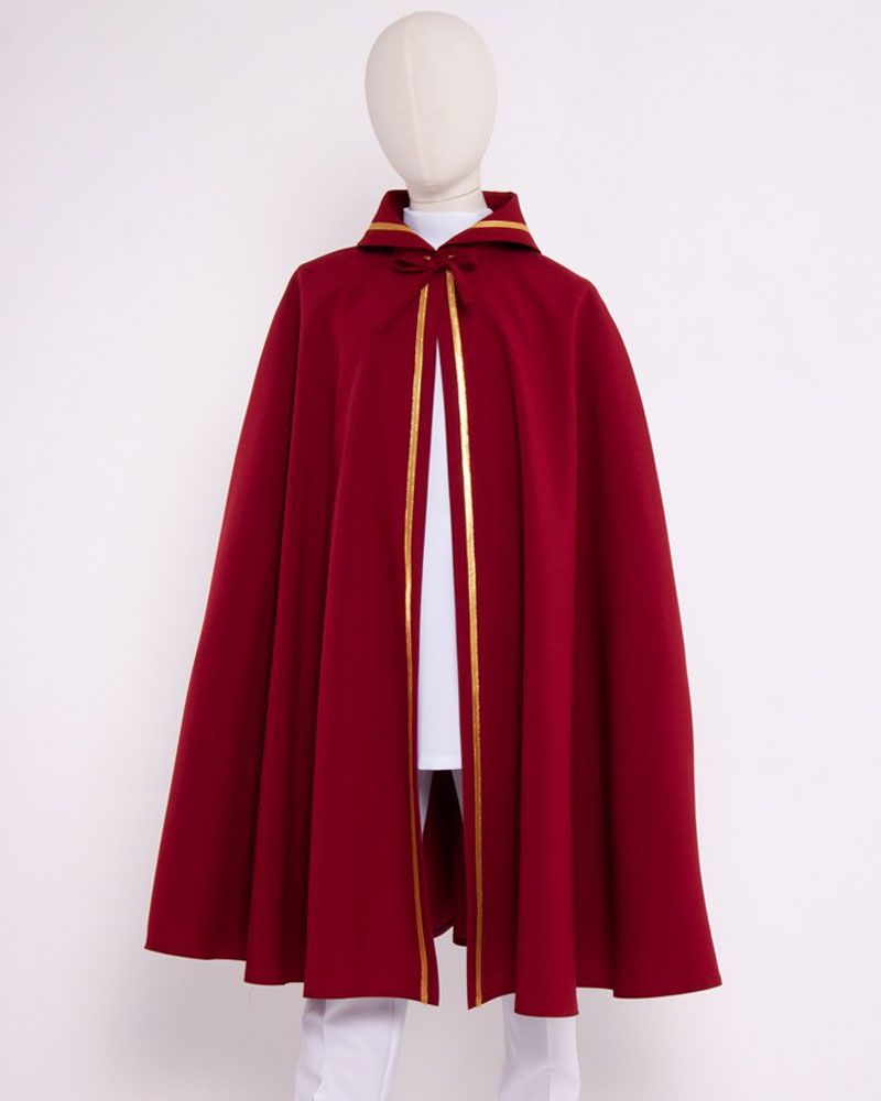 Sternsinger Umhang weinrot 120 cm PE strapazierf.