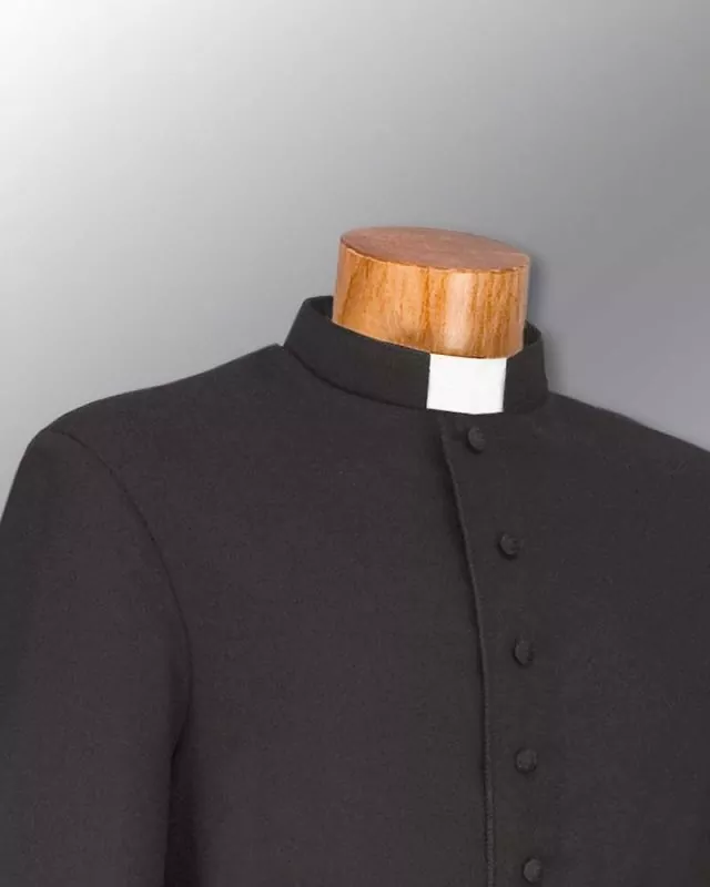 Soutane für Priester schwarz knitterarm Größe 46 - 60