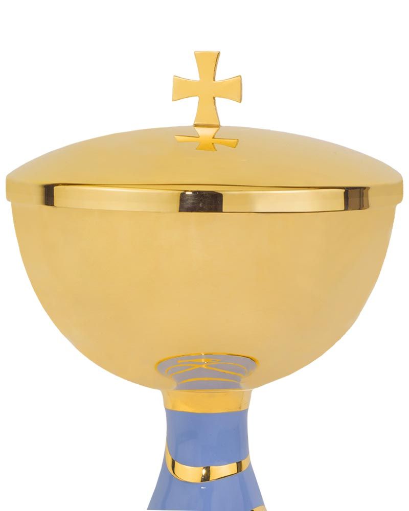 Ziborium Messing vergoldet 11,5 cm Ø, 18,5 cm hoch