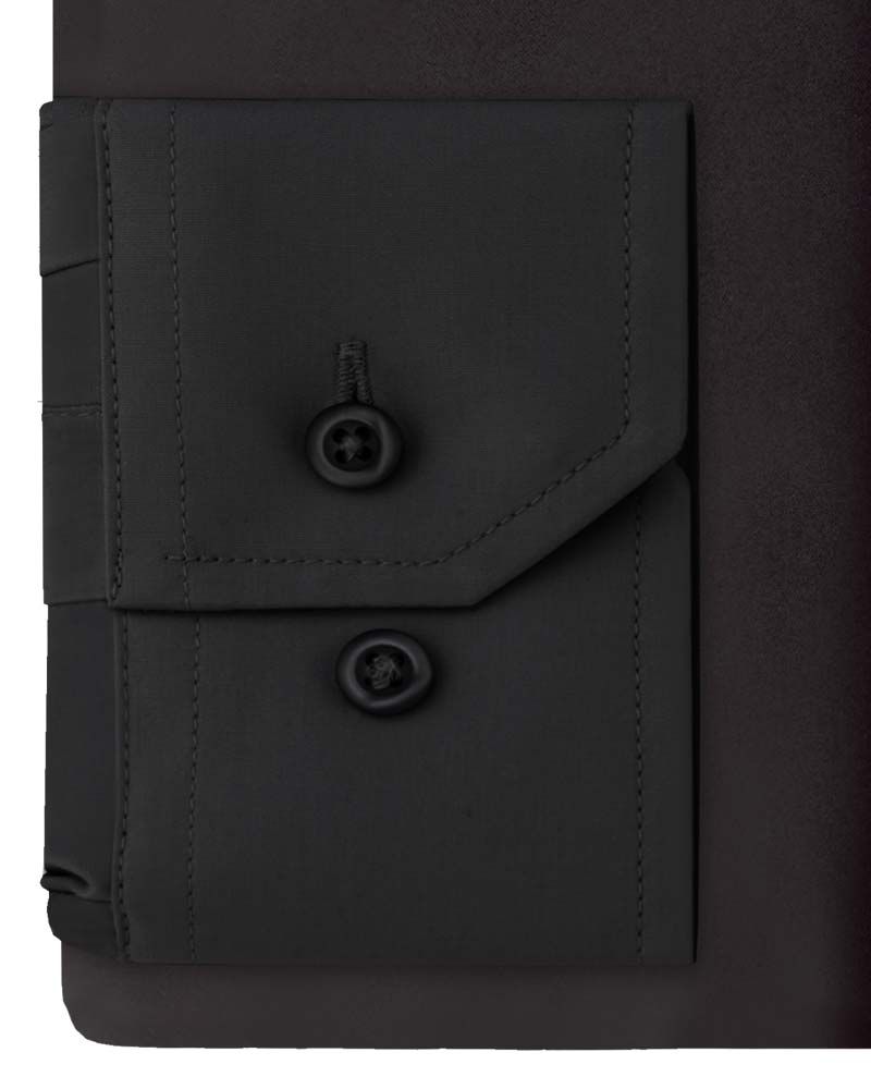 Collarhemd 100% BW schwarz Kragen römisch