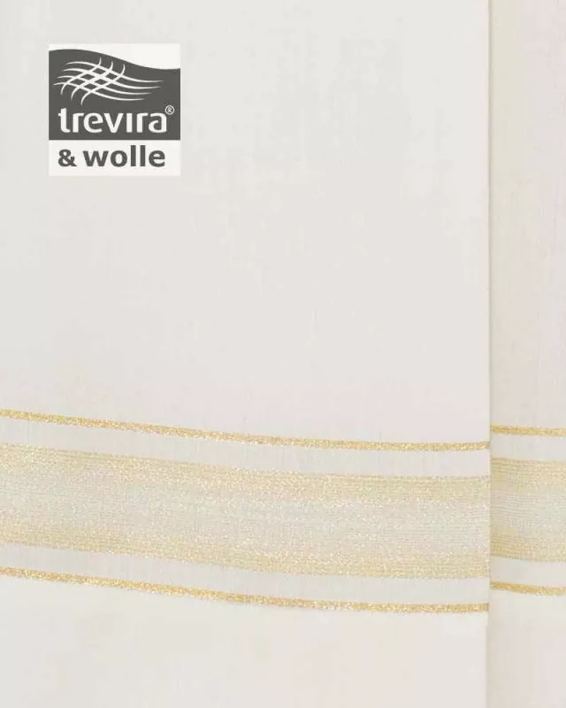 Priesteralbe150 cm creme Wollmix Webbordüre gold