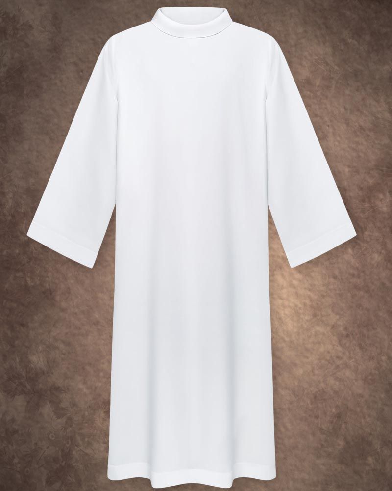 Albe mit Stehkragen 120 cm, 100 % Polyester