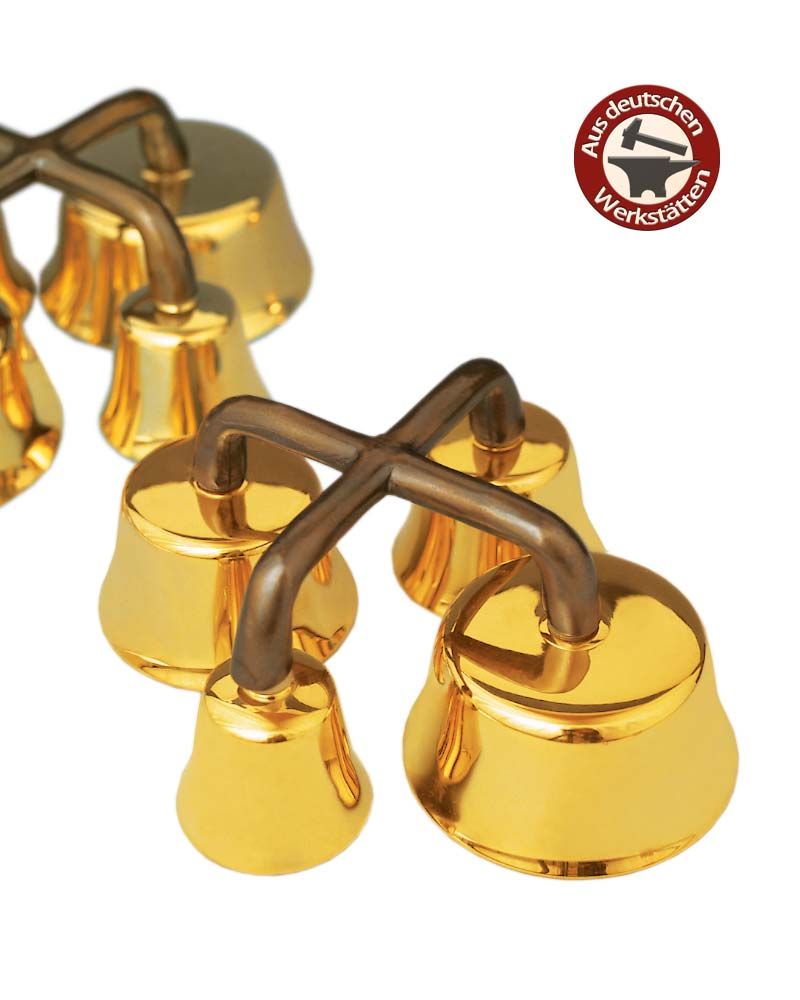 Altarglocken Paar 4-Klang Bronze & Messing gegossen