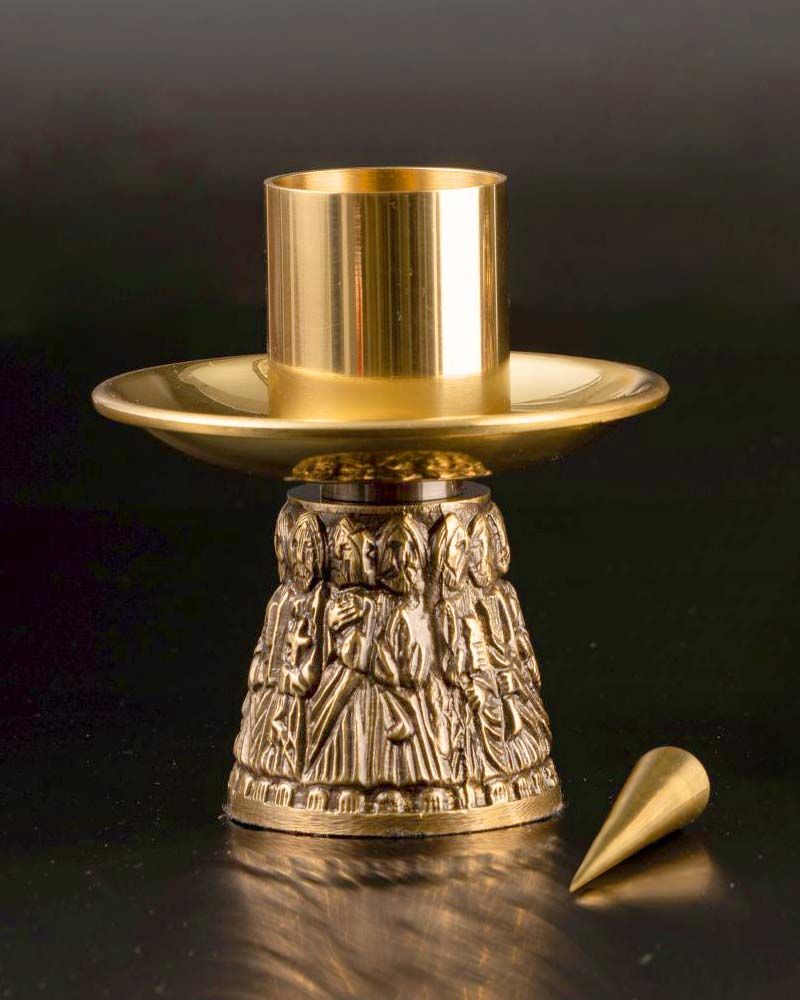 Altarleuchter Messing  7,5 cm hoch, 10,5 cm Ø