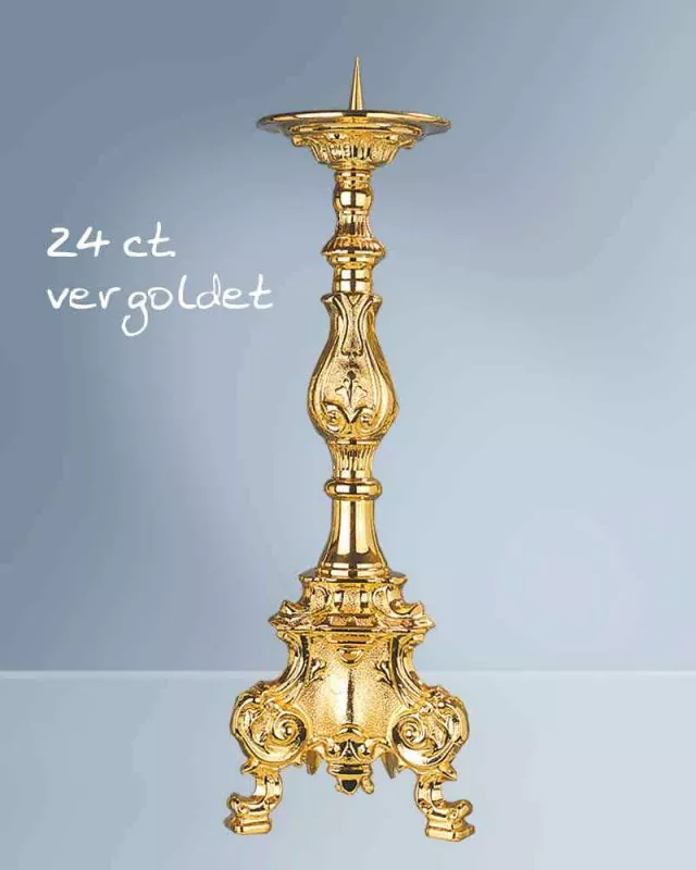 Standleuchter vergoldet barock 50 cm hoch