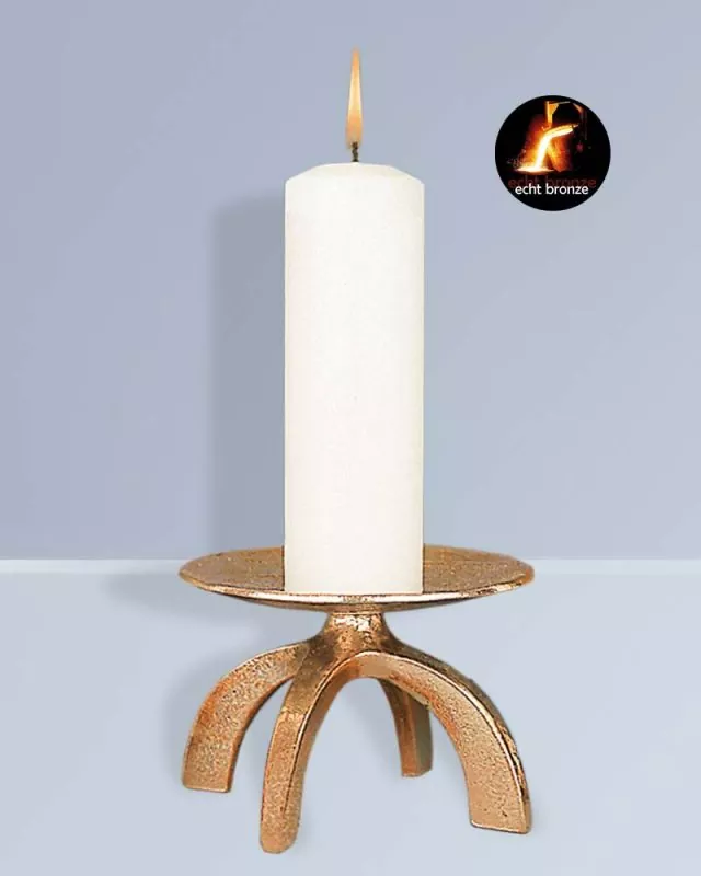 Altarleuchter 15,5 cm Ø Bronze, elegantes Design
