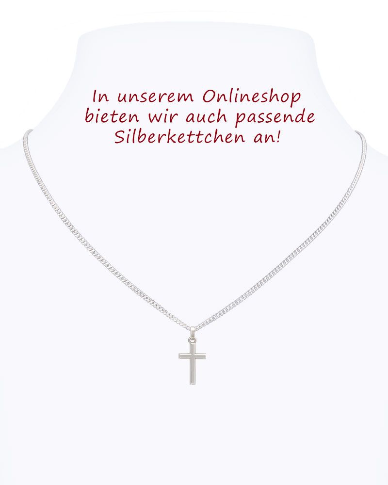 Kreuz Anhänger konisch 7 x 10 mm 925 Silber