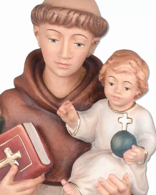 Hl.Antonius von Padua geschnitzt, koloriert, 40 cm