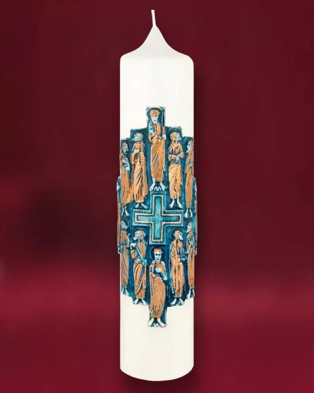 Apostelkerze elfenbein Handarbeit 330 x 75 mm