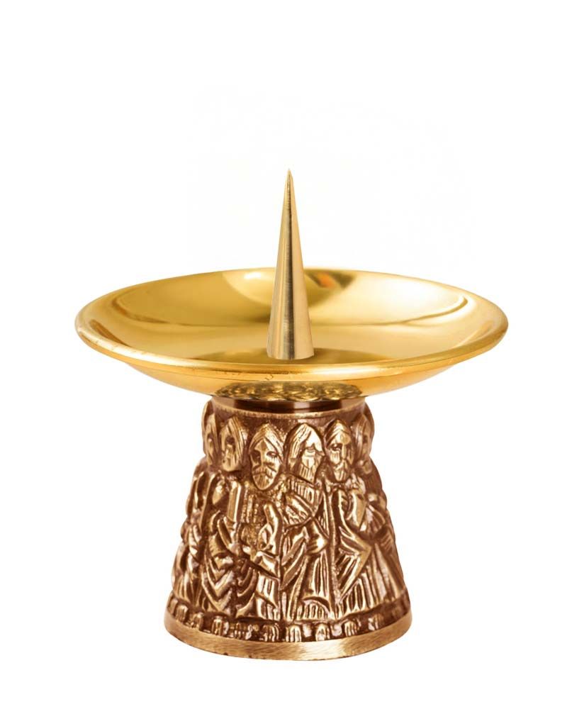 Altarleuchter Messing  7,5 cm hoch, 10,5 cm Ø