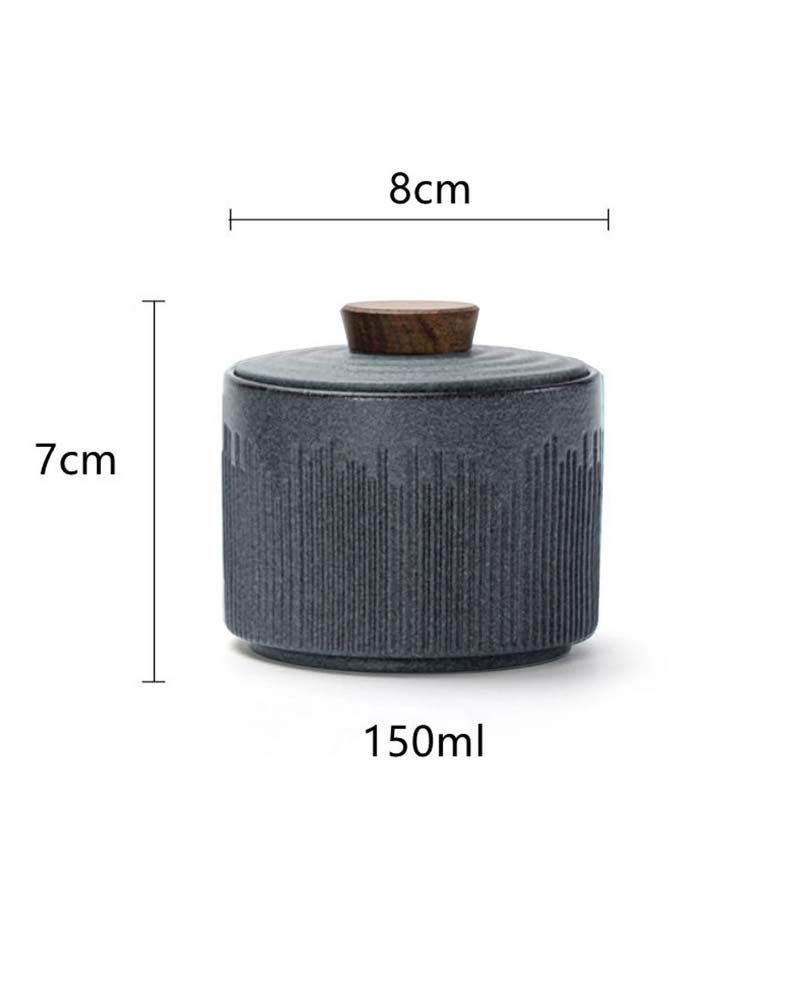 Aschegefäß Keramik 8 cm Ø, 7 cm hoch, grau