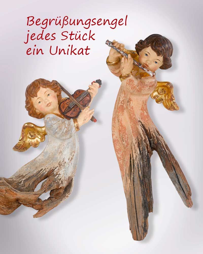 Begrüßungsengel mit Violine Wurzelschnitzerei ca.27cm