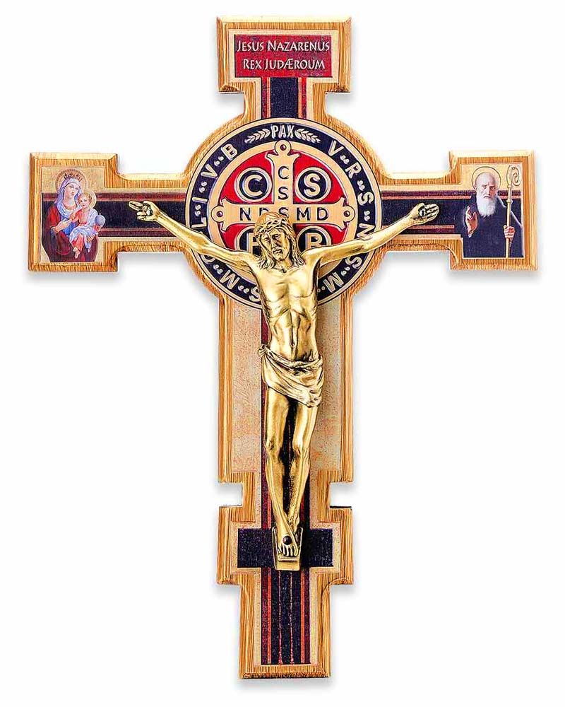 Wandkreuz Holz dunkel 15,5 x 20 cm mit Christuskorpus