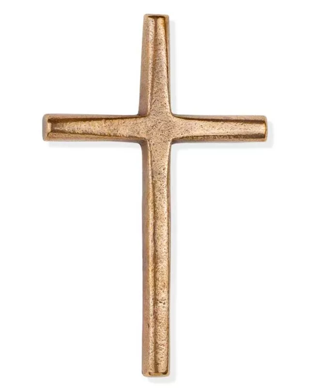 Wandkreuz Bronze gegossen schlicht 10,5 x 6,5 cm