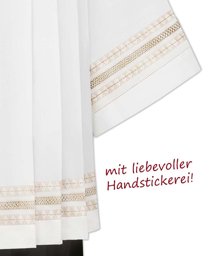 Chorrock handbestickt Trevira/Wolle 100 cm lang